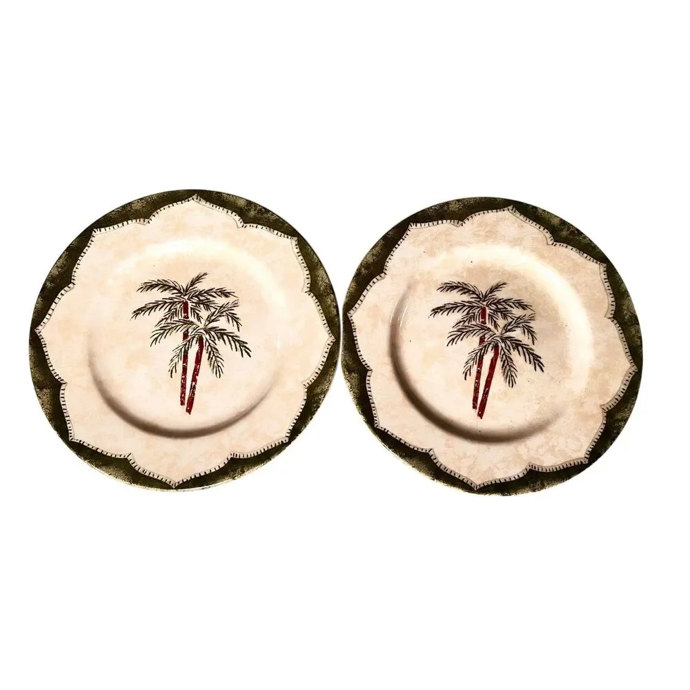 Set of 2 Pier One Sable Salad Plates by Ironstone for Pier 1 *Discontinued